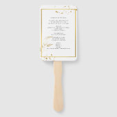 金ゴールド白結婚式 プログラム ハンドファン (裏面)