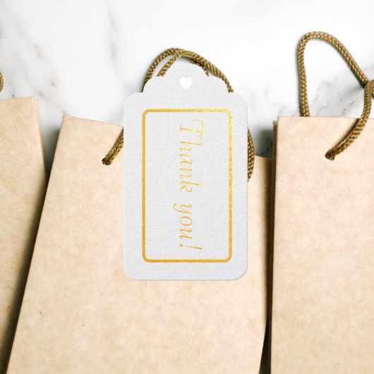 金ゴールド白縁ど上に長方形あり ギフトタグ