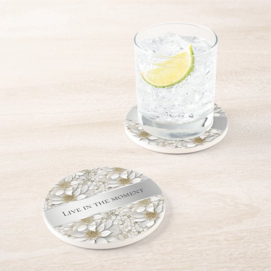 金ゴールド白蓮の花 コースター (側面)