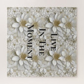 金ゴールド白蓮の花 ジグソーパズル (横)