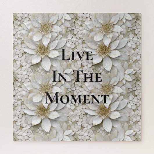 金ゴールド白蓮の花 ジグソーパズル (縦)