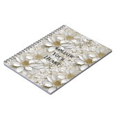 金ゴールド白蓮の花 ノートブック (左側)