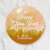 金ゴールド白雪の森クリスマス新年 フェイバータグ (裏面)