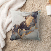 金ゴールド白黒かわいらし大理石 クッション (ブランケット)