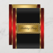 金ゴールド白黒アールデコ招待状 招待状 (正面/裏面)