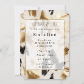 金ゴールド白黒クリームウエスタンコウィド 招待状 (正面)