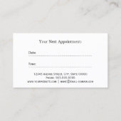 金ゴールド白黒ストライプリマインダーアポイントメントカード 予約カード (裏面)