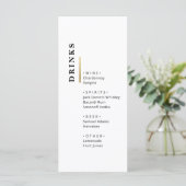 金ゴールド白黒タイポグラフィの結婚バーメニュー メニュー (スタンド正面)