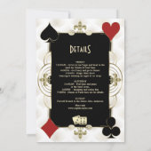 金ゴールド白黒ベガスカジノバチェロレッテウィークエンド 招待状 (裏面)