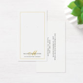 金ゴールド白黒モノグラムイヤリングディスプレイカード (デスク)