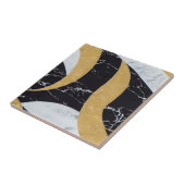 金ゴールド白黒大理石陶瓦 タイル (側面)