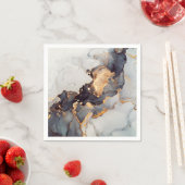 金ゴールド白黒大理石 スタンダードカクテルナプキン (インサイチュ)