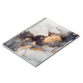 金ゴールド白黒大理石 ノートブック (左側)