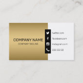 金ゴールド白黒幾何学 名刺 (裏面)