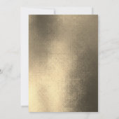 金ゴールド白黒恐竜50歳の誕生日パーティー 招待状 (裏面)