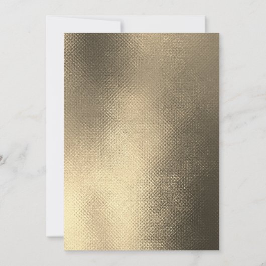 金ゴールド白黒恐竜50歳の誕生日パーティー 招待状 (裏面)