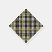 金ゴールド白黒用プレイド スタンダードカクテルナプキン (角)