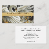 金ゴールド白黒白鳥名刺 名刺 (正面/裏面)