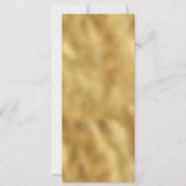 金ゴールド白黒結婚のDIYメニューディナーパーティー 招待状 (裏面)