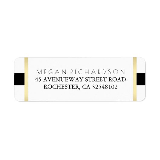 金ゴールド白黒結婚ズ ラベル (正面)