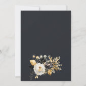 金ゴールド白黒結婚式招待状 招待状 (裏面)