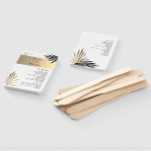 金ゴールド白黒結婚式 プログラムハンドファン ハンドファン (組立なし)