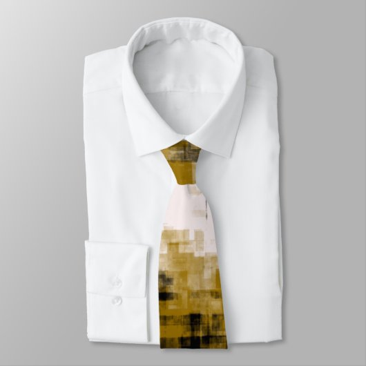 金ゴールド白黒 ネクタイ (タイ)