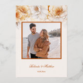 金ゴールド白 箔招待状 (裏面)