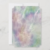 金ゴールド目盛キャップ、ホログラフィックパール目盛り 招待状 (裏面)