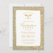 金ゴールド看護スクール卒業パーティー 招待状 (正面)