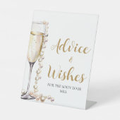 金ゴールド真珠とプロセッコのアドバイスと願いのサイン 台座サイン (正面)