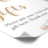 金ゴールド真珠とプロセッコシャンパンカードとギフト ポスター (角)