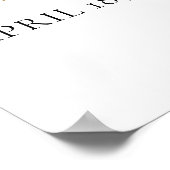 金ゴールド真珠とプロセッコブライダルシャワーポスター ポスター (角)