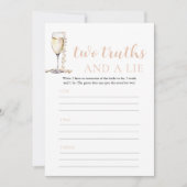 金ゴールド真珠とプロセッコ二つの真理と嘘のゲーム 招待状 (正面)