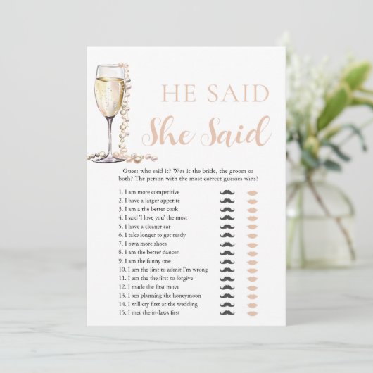 金ゴールド真珠とプロセッコ彼は言った、彼女はゲームを言った 招待状 (スタンド正面)