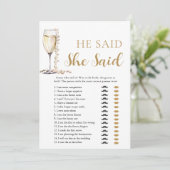 金ゴールド真珠とプロセッコ彼は言った、彼女はゲームを言った 招待状 (スタンド正面)