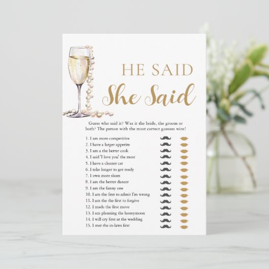 金ゴールド真珠とプロセッコ彼は言った、彼女はゲームを言った 招待状 (スタンド正面)