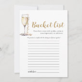 金ゴールド真珠とプロセ結婚スコのバケットリストゲーム 招待状 (正面)