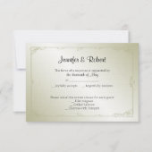 金ゴールド真珠30周年記念レスポンスカード 出欠カード (正面)