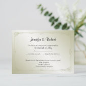 金ゴールド真珠30周年記念レスポンスカード 出欠カード (スタンド正面)