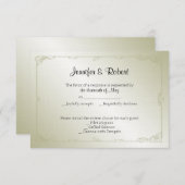 金ゴールド真珠30周年記念レスポンスカード 出欠カード (正面/裏面)