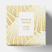 金ゴールド着色アールデコ結婚デザイン フェイバーボックス (上部)