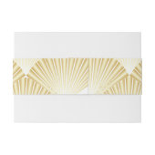 金ゴールド着色アールデコ結婚デザイン 招待状ベリーバンド (裏面例)