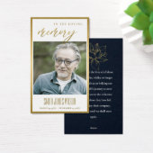 金ゴールド睡蓮フローラ記念写真祈りの言葉カード (デスク)