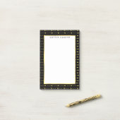 金ゴールド矢印のパーソナライズされた付箋 ポストイット (デスク上)