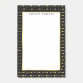 金ゴールド矢印のパーソナライズされた付箋 ポストイット (正面)