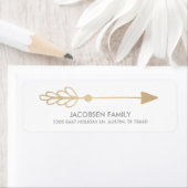 金ゴールド矢印クリスマスカード差出人住所ラベル ラベル (インサイチュ)