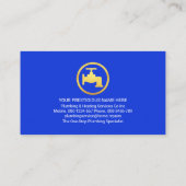 金ゴールド矢印金ゴールド給排水衛生設備配管アイコン 名刺 (裏面)