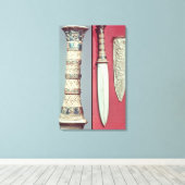 金ゴールド短剣と鞘、トゥタンカームンの宝物, c.13 キャンバスプリント (インサイチュ (ウッドフロア))