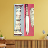 金ゴールド短剣と鞘、トゥタンカームンの宝物, c.13 キャンバスプリント (インサイチュ (リビング))